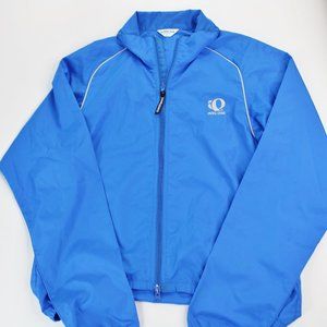 Men's Pearl Izumi Windbreaker Jacket Size Medium Blue Long Sleeve Full Zip #4620